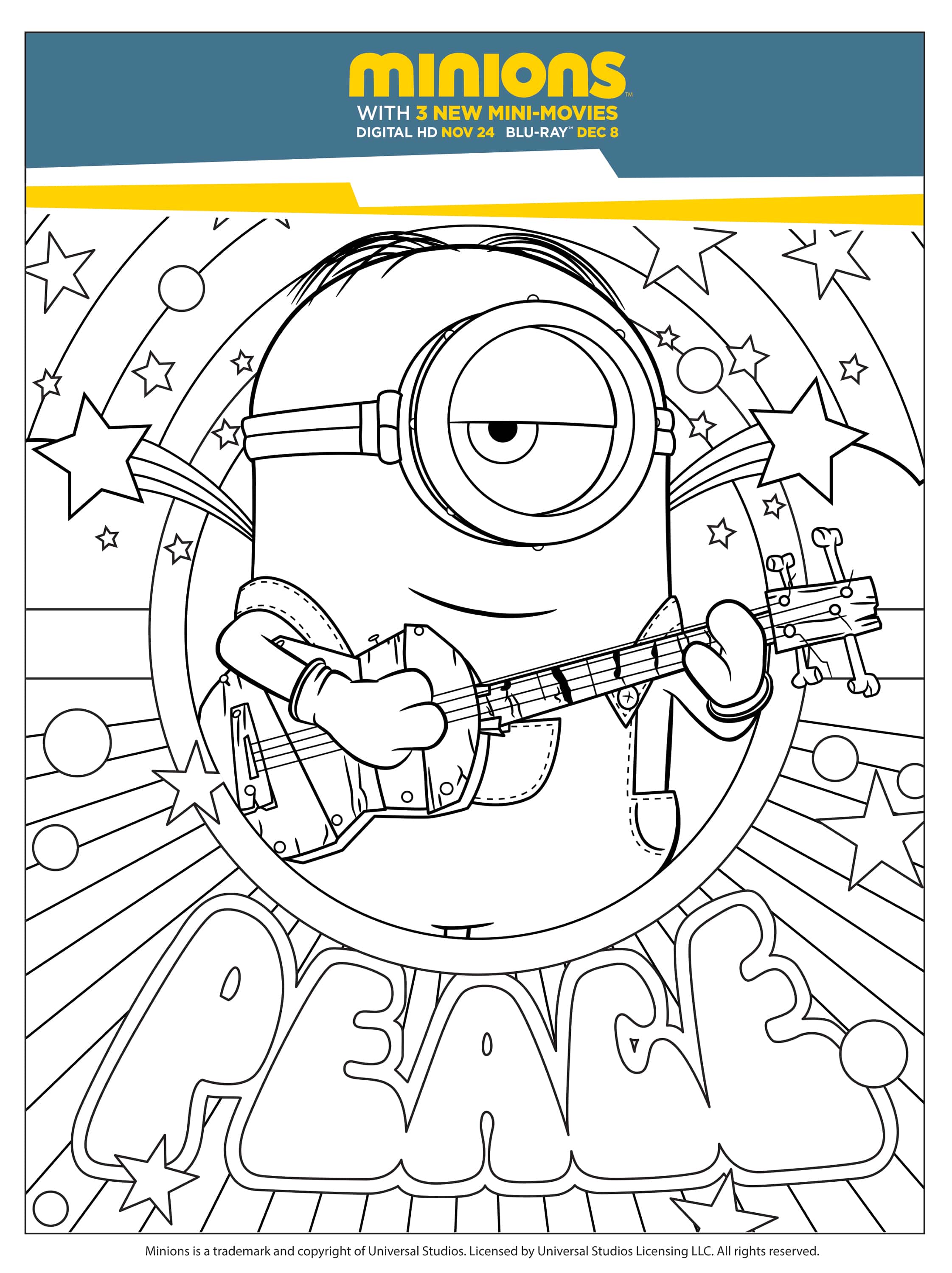 Chiquita Minions | Coloring Page 2