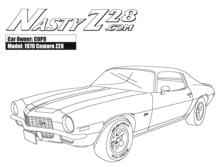 a nasty camaro Colouring Pages