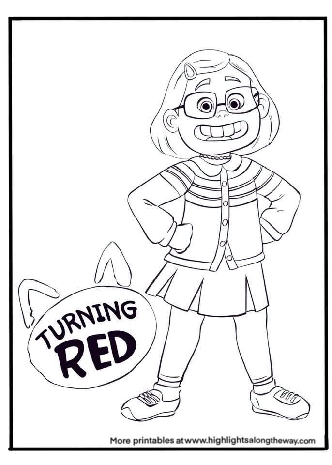 Turning Red Printable Coloring Sheets - Inspired by Disney Pixar | Disney coloring  pages, Coloring pages, Cute coloring pages