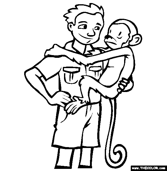 Zookeeper Coloring Page | Free Zookeeper Online Coloring | Coloring pages,  People coloring pages, Coloring book pages