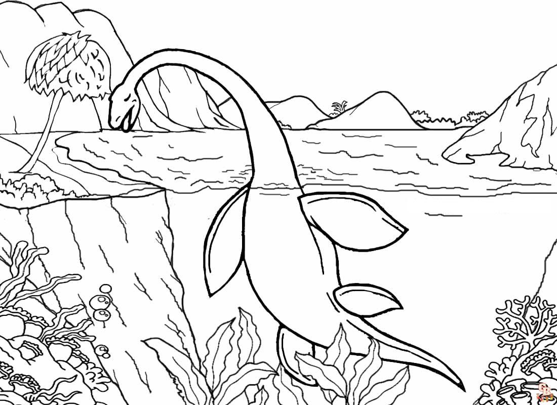 Sea Monster Coloring Pages for Kids | GBcoloring