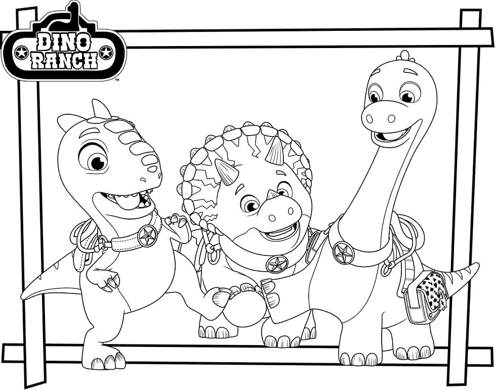 Printable Dino Ranch Coloring Page - Free Printable Coloring Pages for Kids