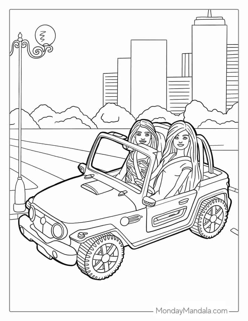 50 Barbie Coloring Pages (Free PDF Printables)