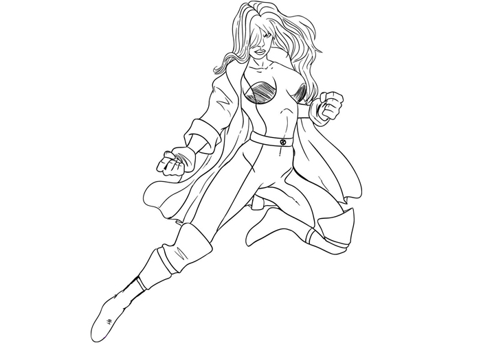 X-Men Rogue coloring pages - Coloring pages