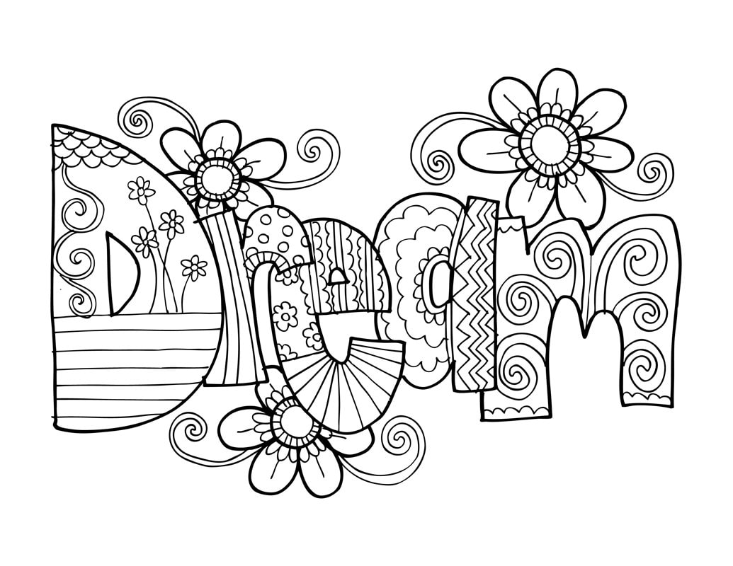 KPM Doodles Coloring Page Dream - Etsy