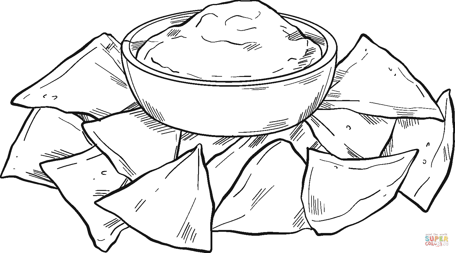 Nachos coloring page | Free Printable Coloring Pages