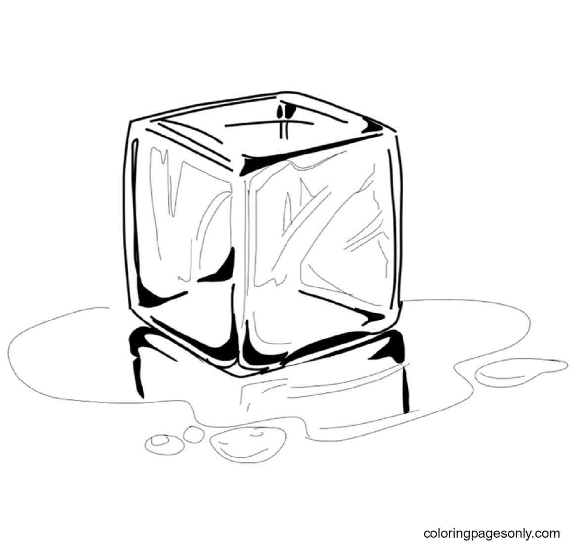 Ice Cubes Melting 3 Coloring Pages - Ice Cube Coloring Pages - Coloring  Pages For Kids And Adults