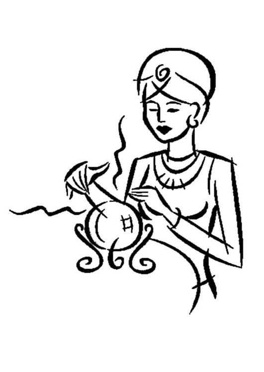 Coloring Page fortune teller - free printable coloring pages - Img 9357