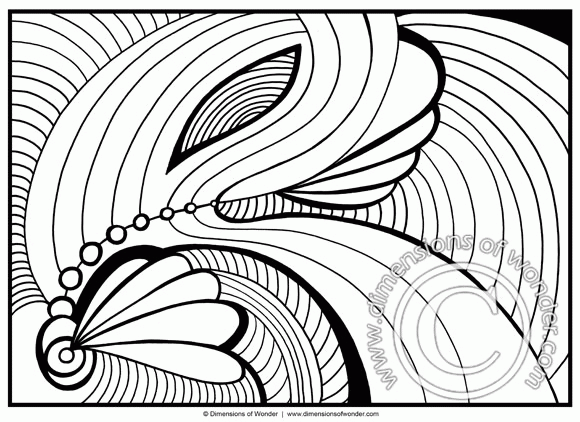 Printable Abstract - Coloring Pages for Kids and for Adults