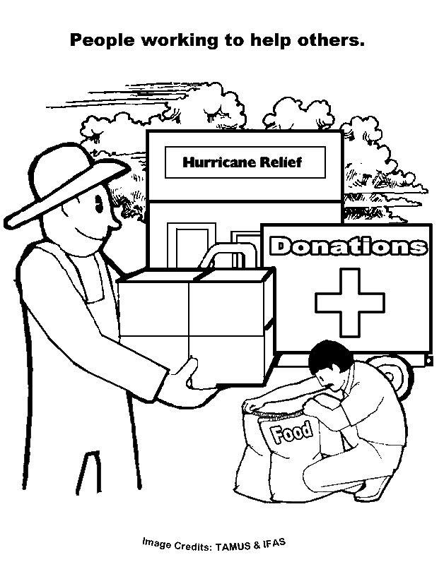 Of People Helping Others - Coloring Pages for Kids and for Adults