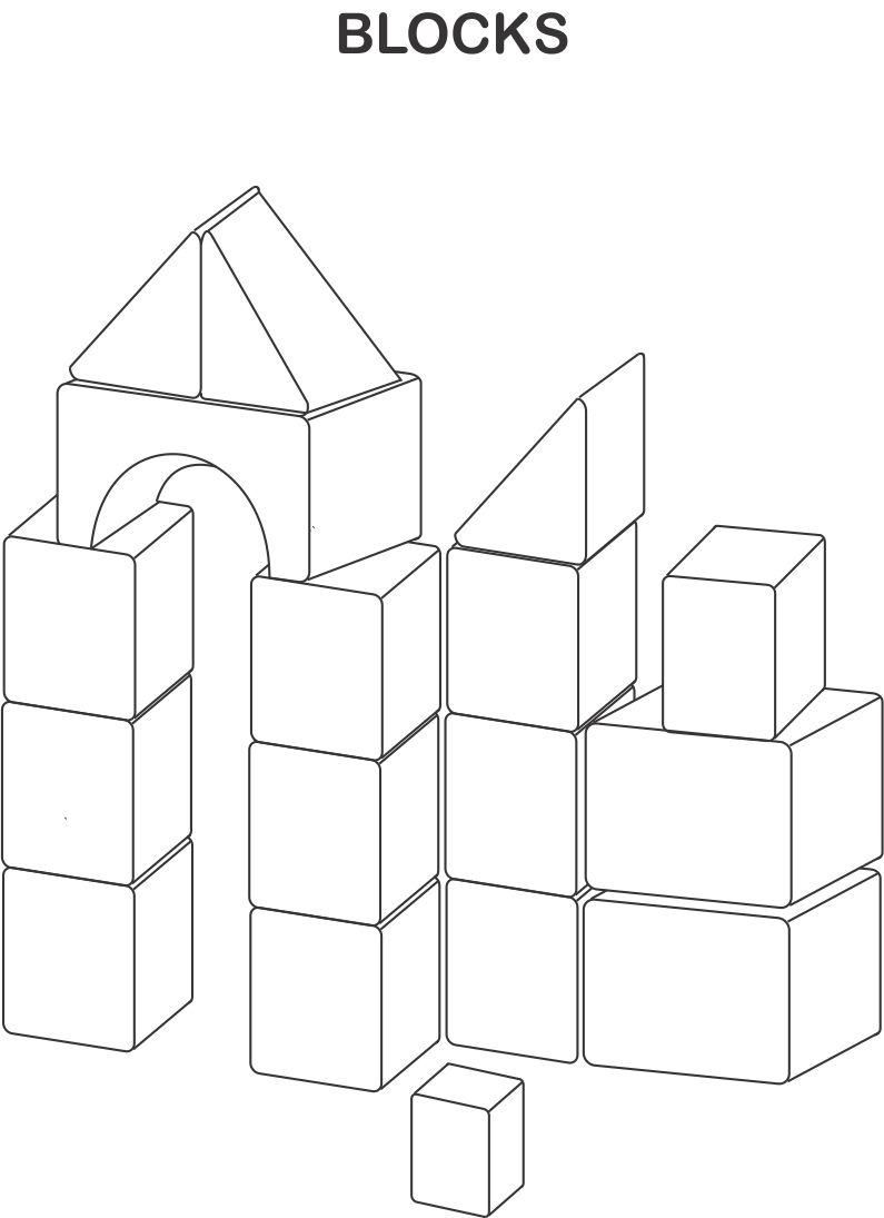 Block Coloring Pages To Print - Coloring Pages For All Ages