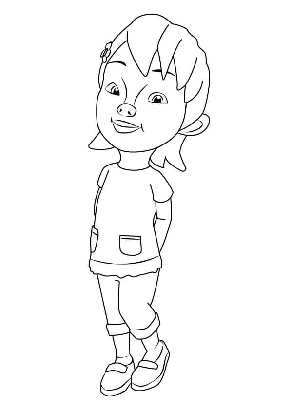 Susanti from Upin and Ipin Coloring Page - Free Printable Coloring Pages  for Kids