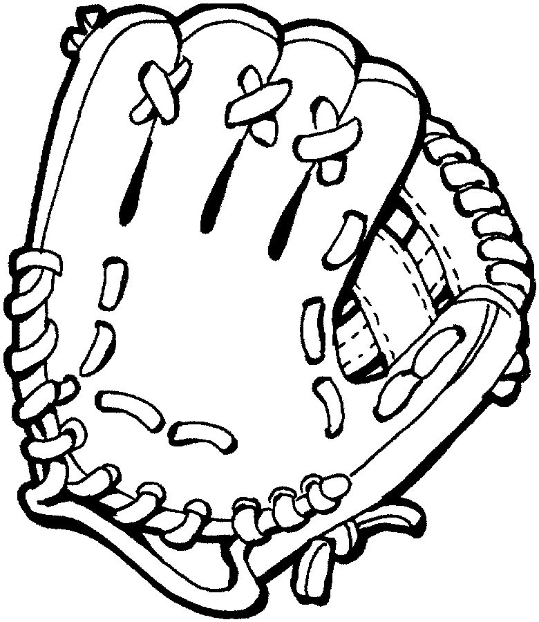 softball glove coloring page - Clip Art Library