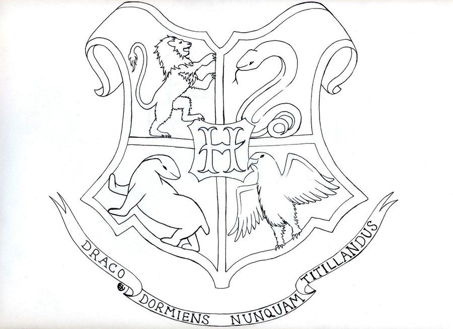 Free Hogwarts Crest Coloring Page, Download Free Hogwarts Crest Coloring  Page png images, Free ClipArts on Clipart Library