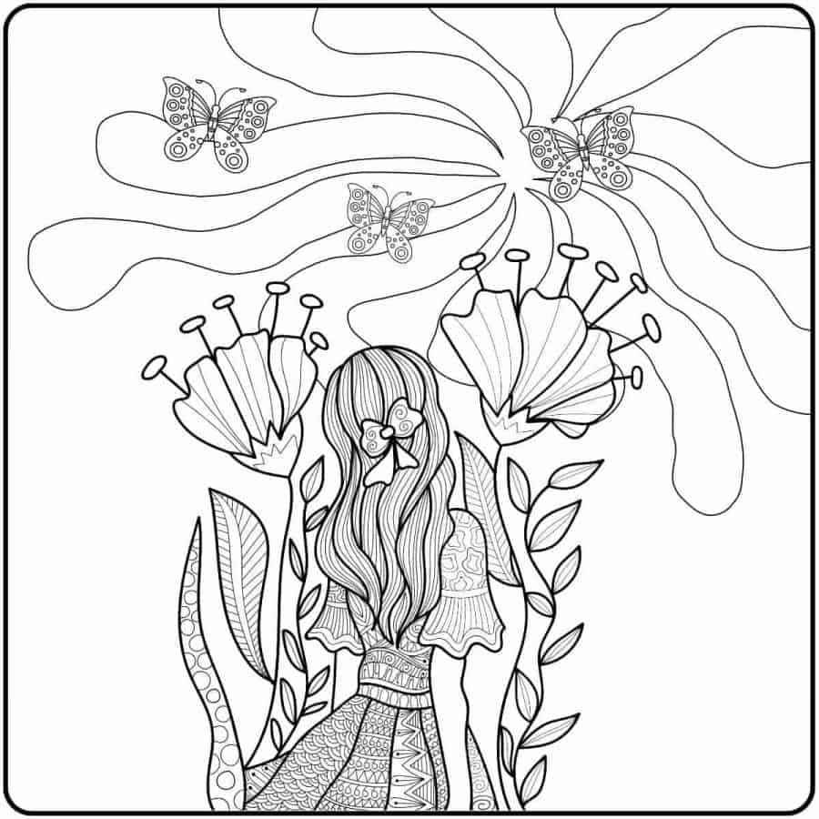 Free Trippy Coloring Pages For Adults - Artsy Pretty Plants