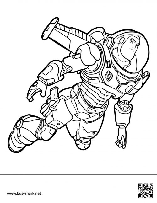 Buzz Lightyear coloring page Free printable - Busy Shark