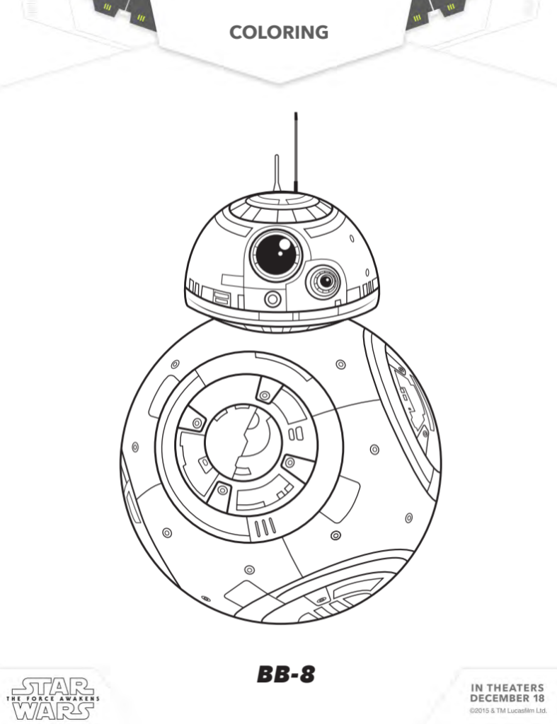 Star Wars The Force Awakens Coloring Pages and Activities - Desert Chica