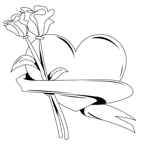 Roses and Hearts Coloring Pages - Best Coloring Pages For Kids | Heart  coloring pages, Rose coloring pages, Emoji coloring pages