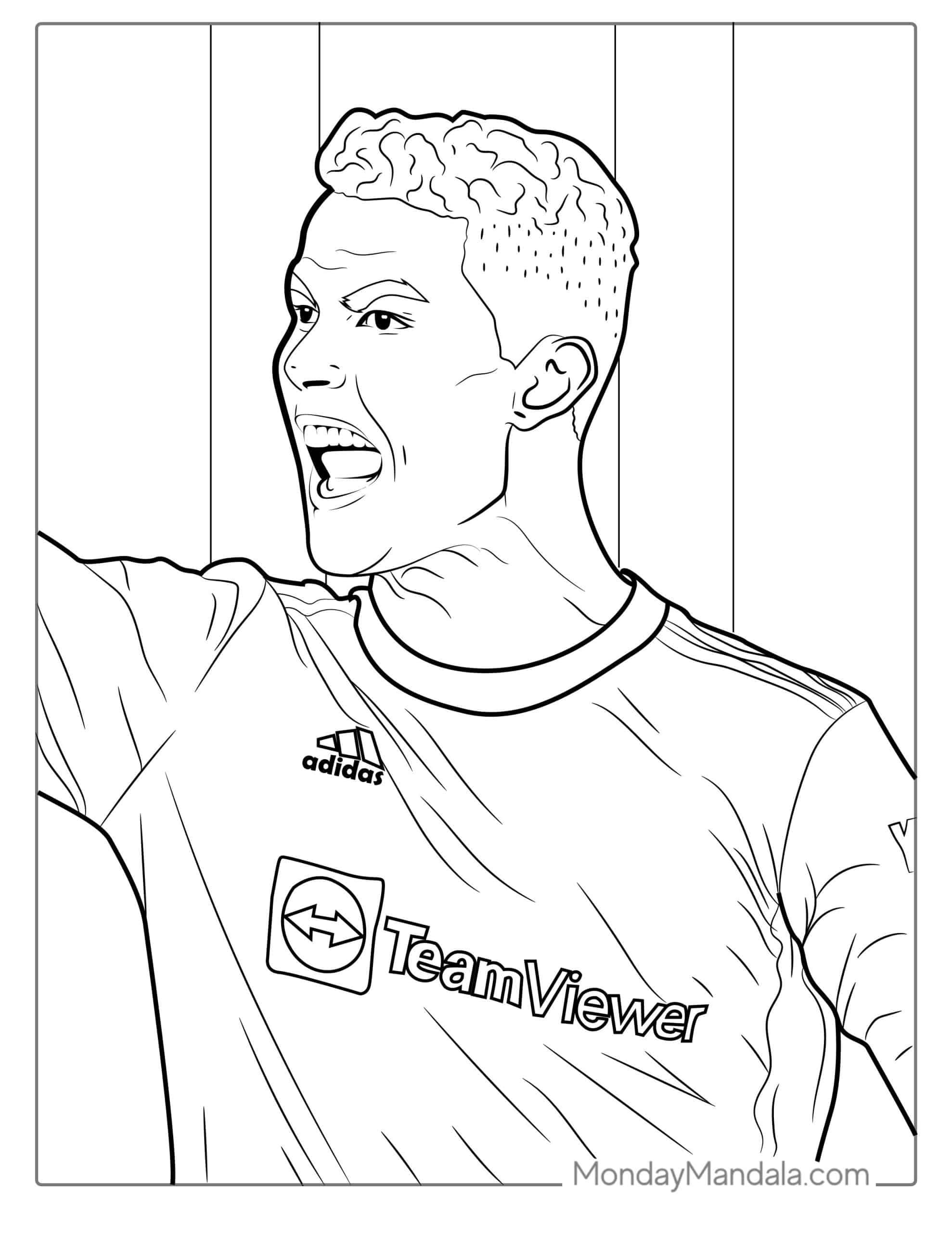 20 Ronaldo Coloring Pages (Free PDF ...