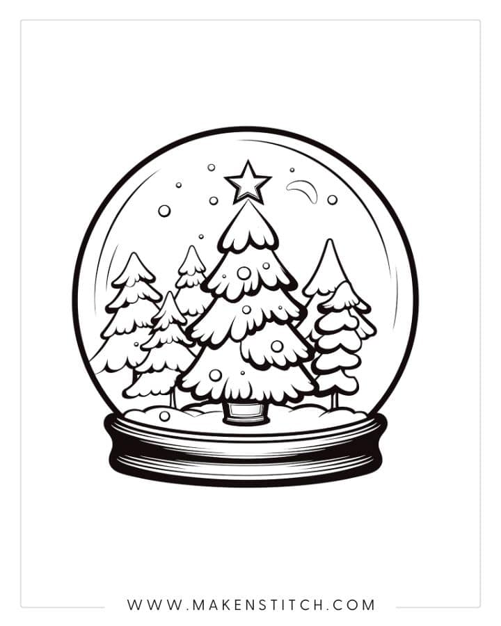 Christmas Tree Coloring Pages - Makenstitch