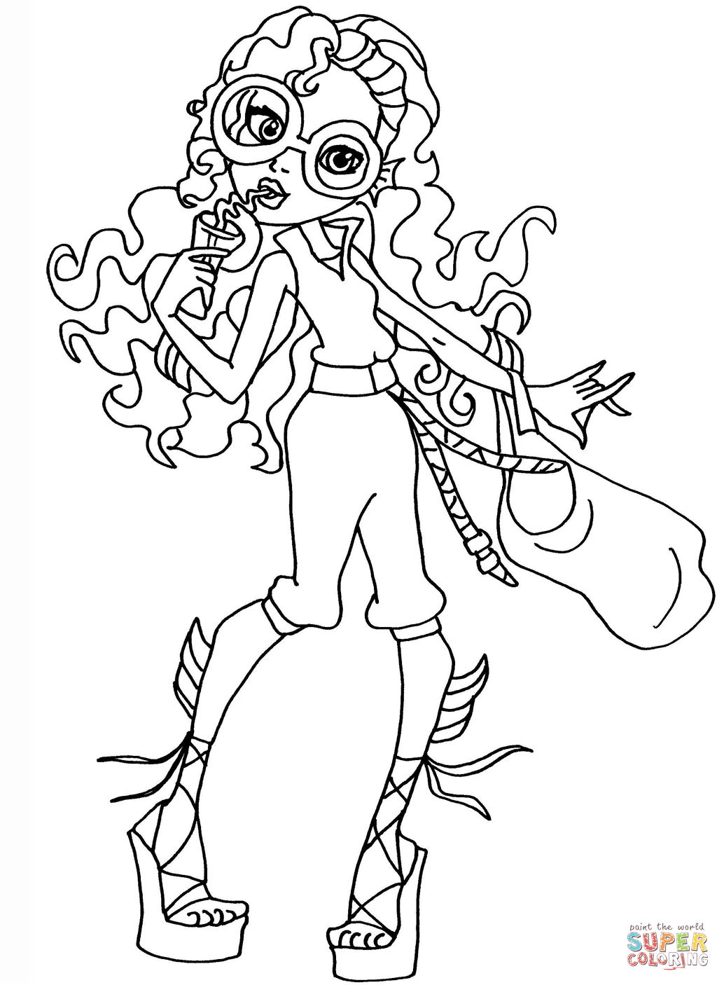 Monster High Lagoona Blue coloring page | Free Printable Coloring Pages