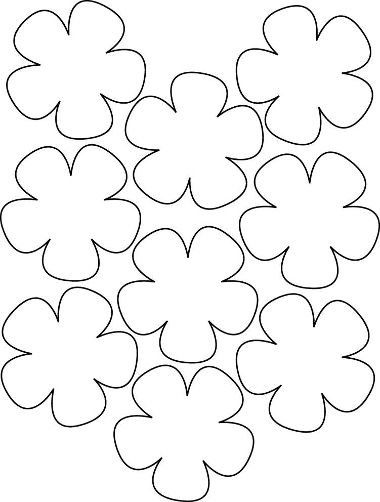 Flower Template For Kids To Cut Out