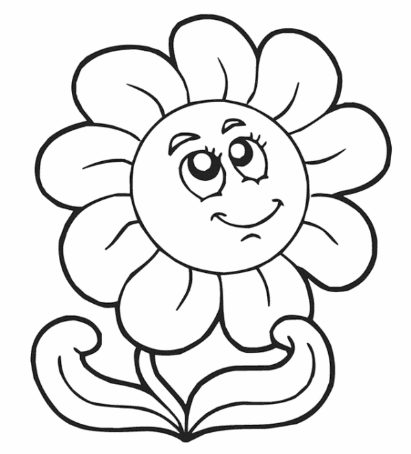 coloring pages flowers for kids how to color flowers coloring ...