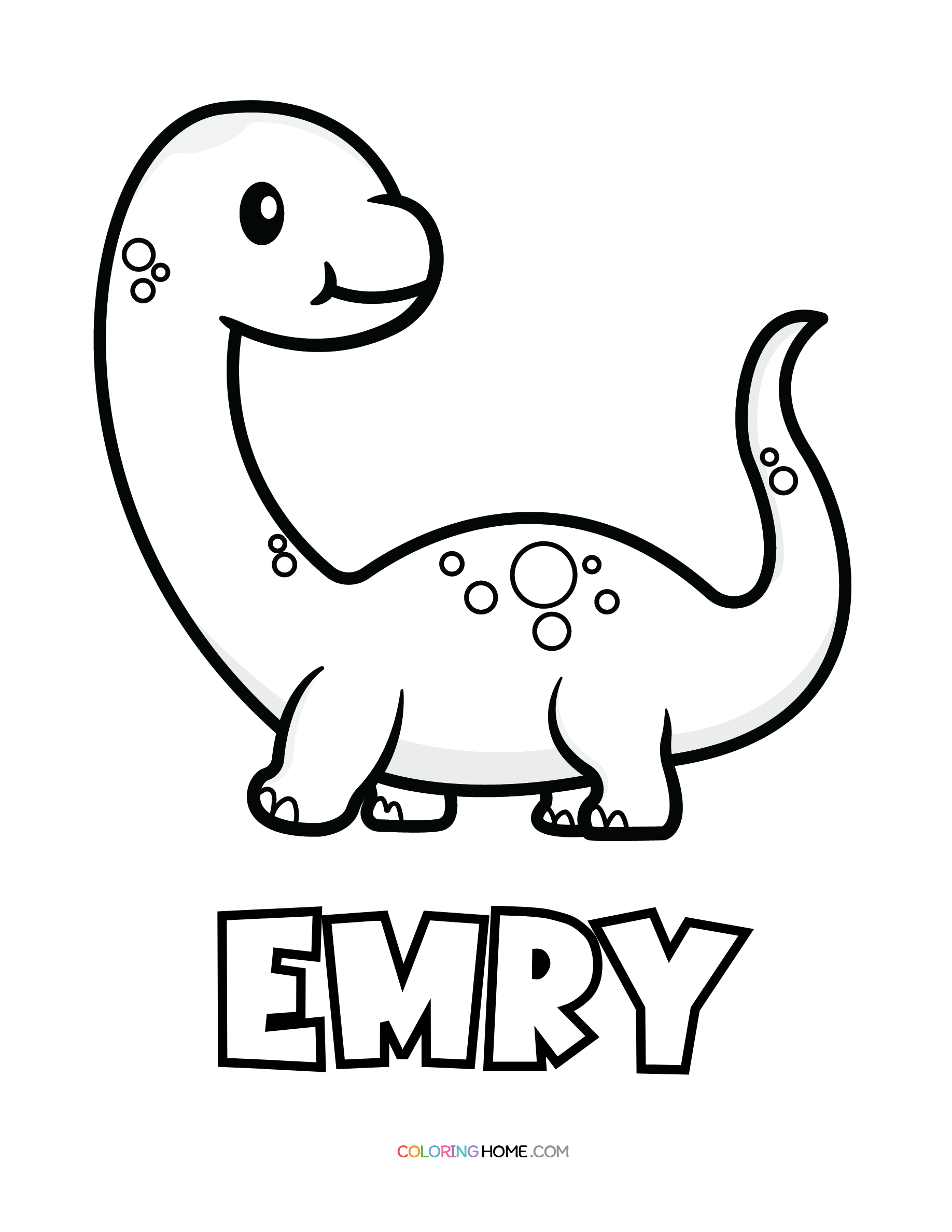 Emry dinosaur coloring page