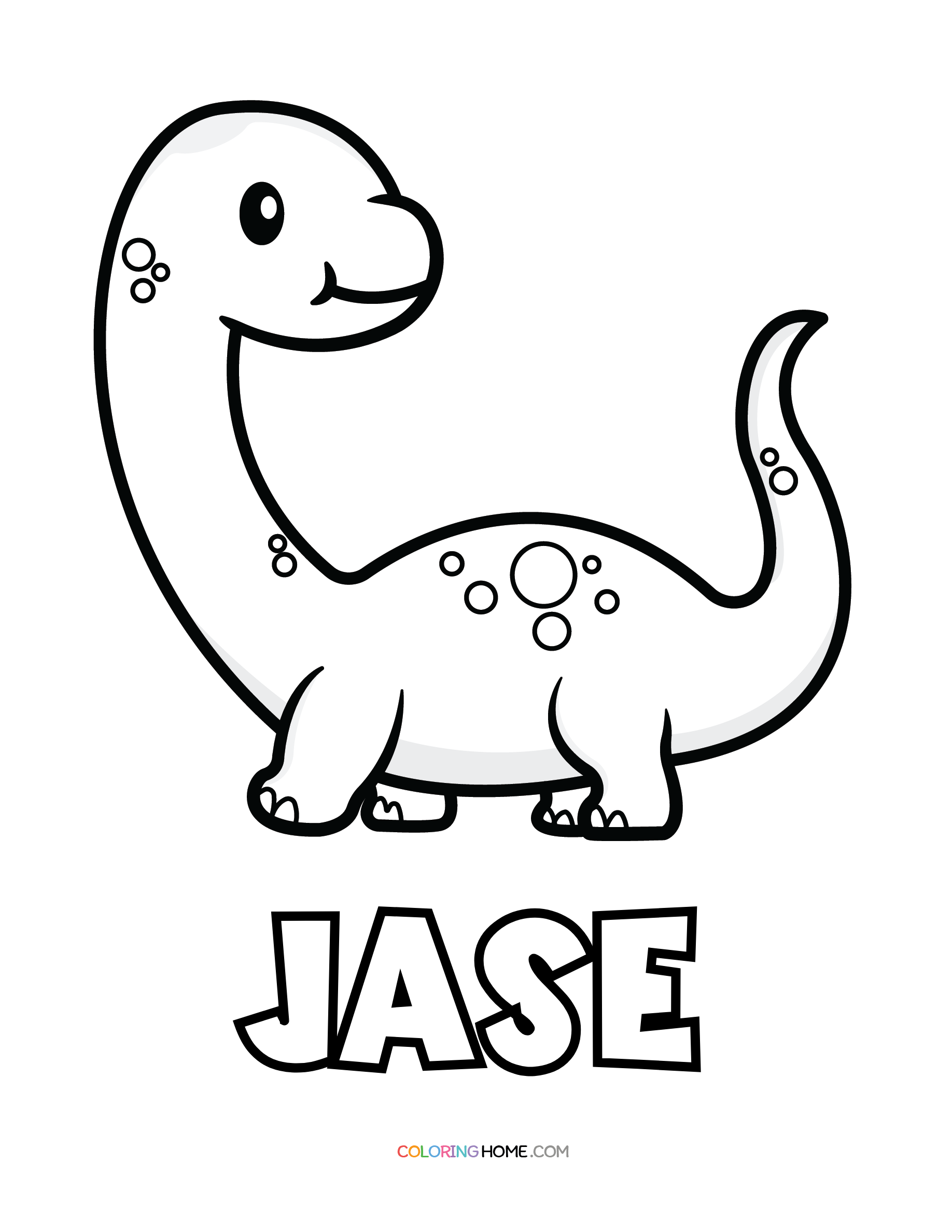 Jase dinosaur coloring page