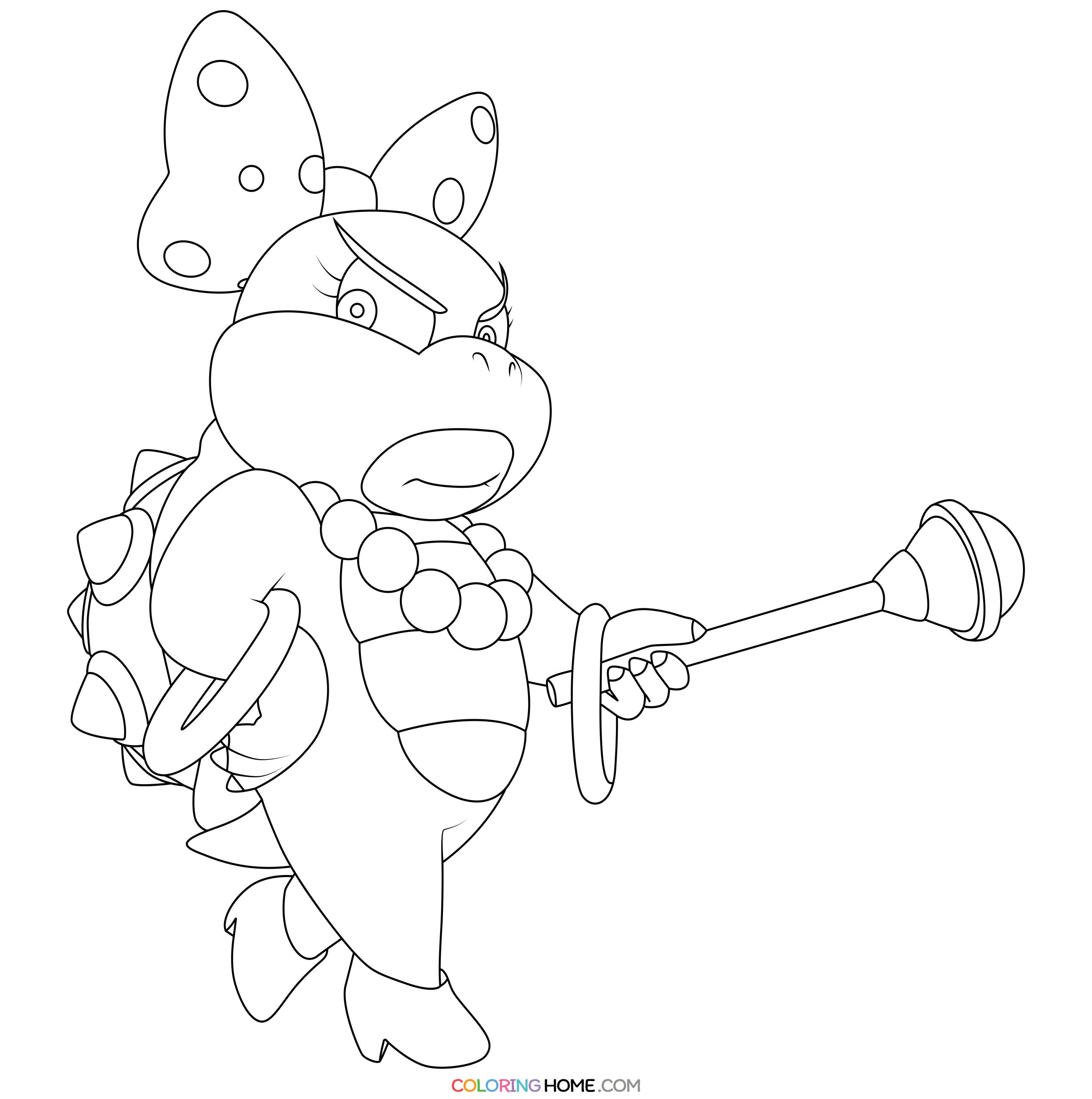 Wendy O Koopa coloring page