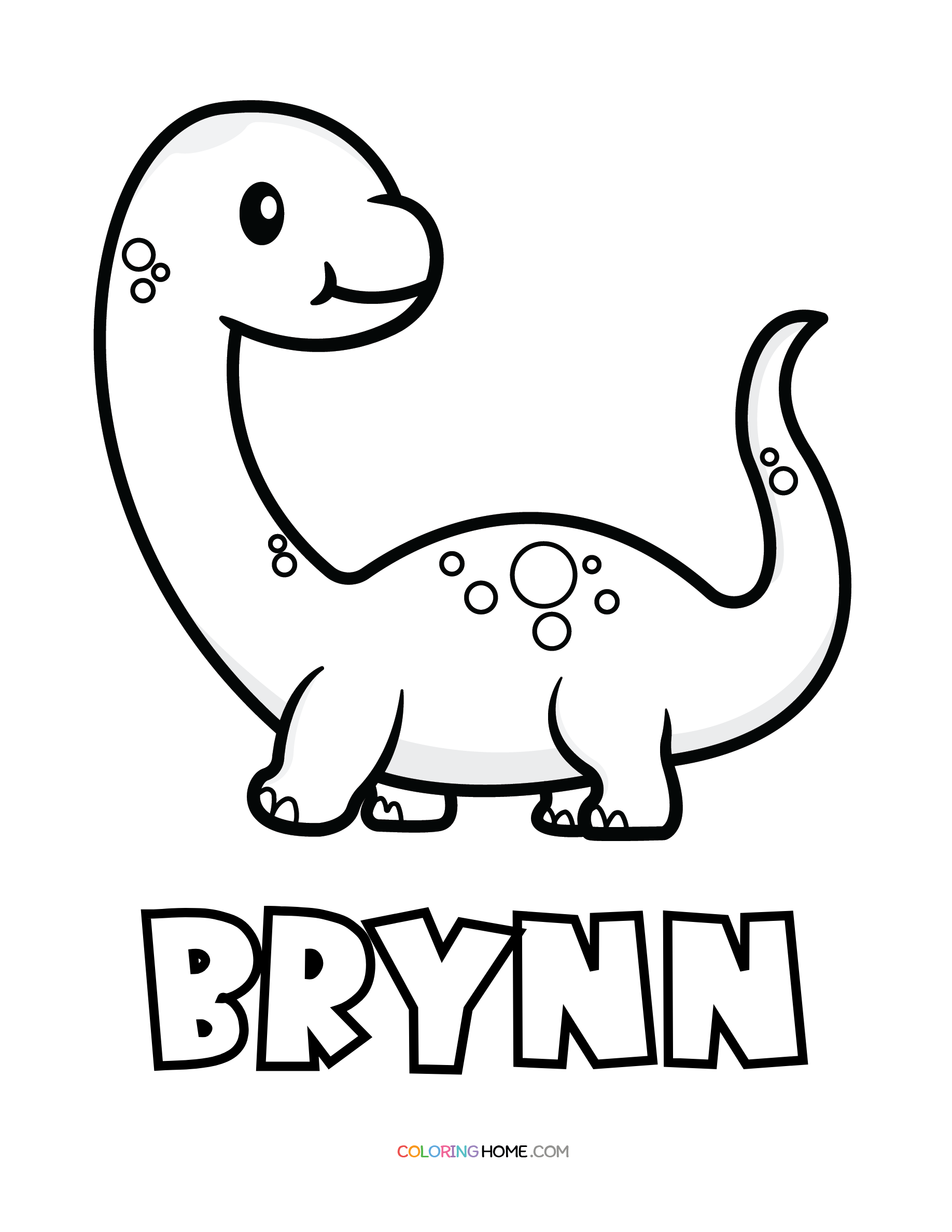 Brynn dinosaur coloring page