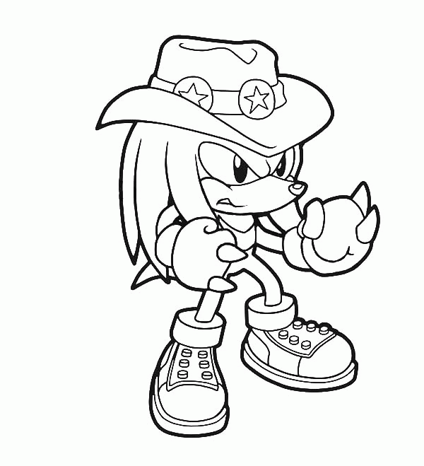 Knuckles - Coloring Pages for Kids and for Adults