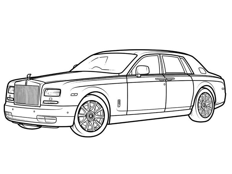 Rolls-Royce Ghost color page | 1001coloring.com