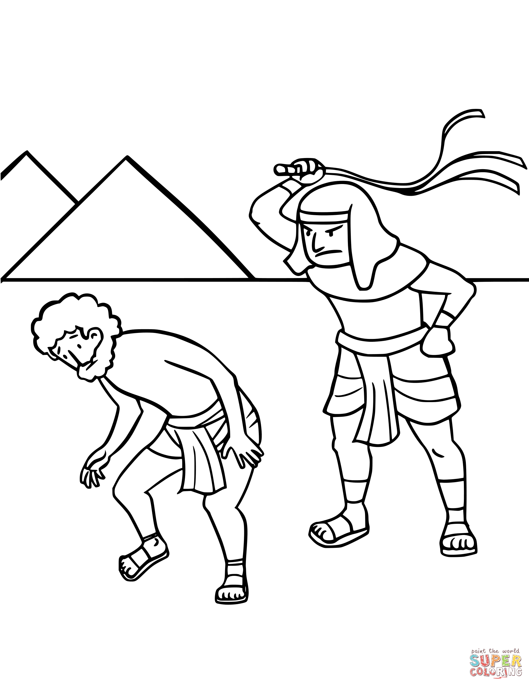 Israel's Enslavement in Egypt coloring page | Free Printable Coloring Pages