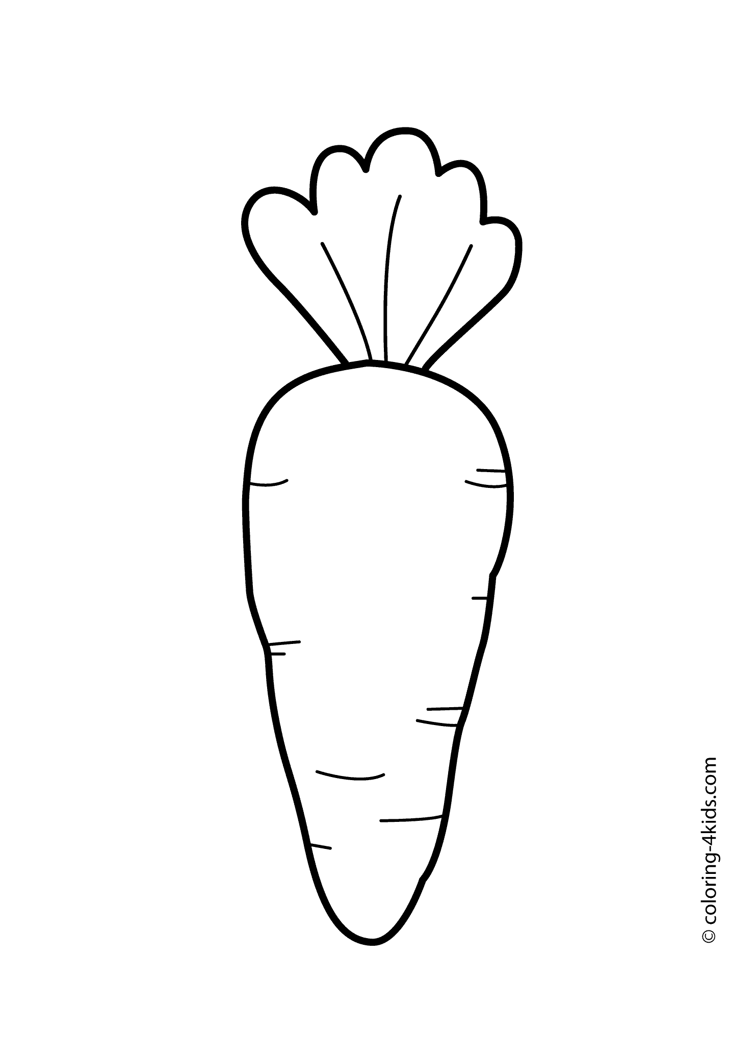 Coloring Page For Carrot - Coloring Pages For All Ages