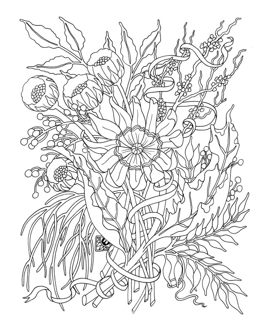 Flowers Coloring Pages for Adults