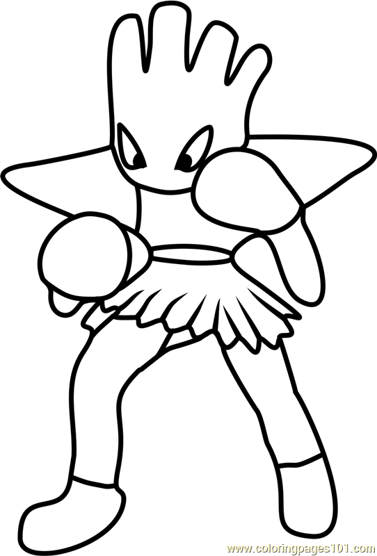 Hitmonchan Pokemon GO Coloring Page for Kids - Free Pokemon GO Printable Coloring  Pages Online for Kids - ColoringPages101.com | Coloring Pages for Kids