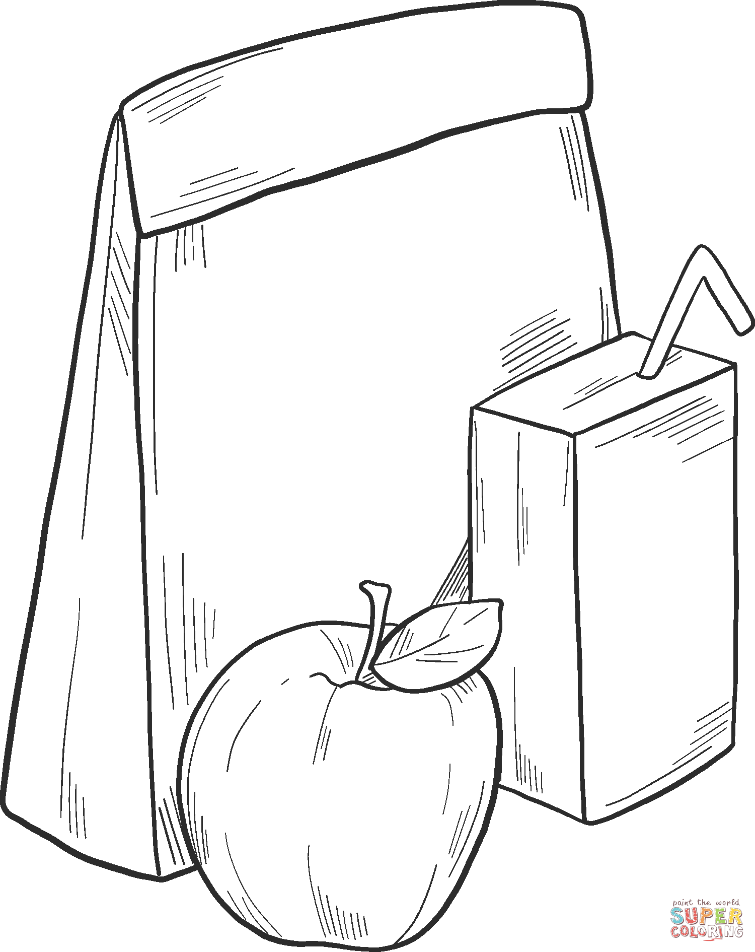 Lunch Bag coloring page | Free Printable Coloring Pages