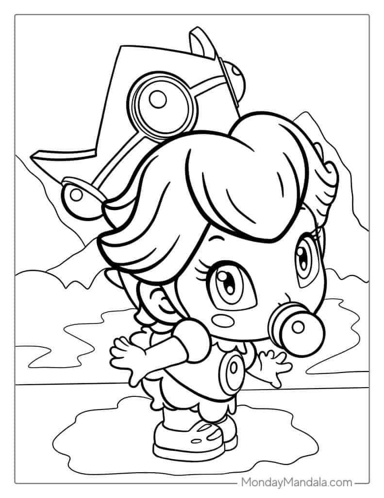 25 Princess Peach Coloring Pages (Free PDF Printables)