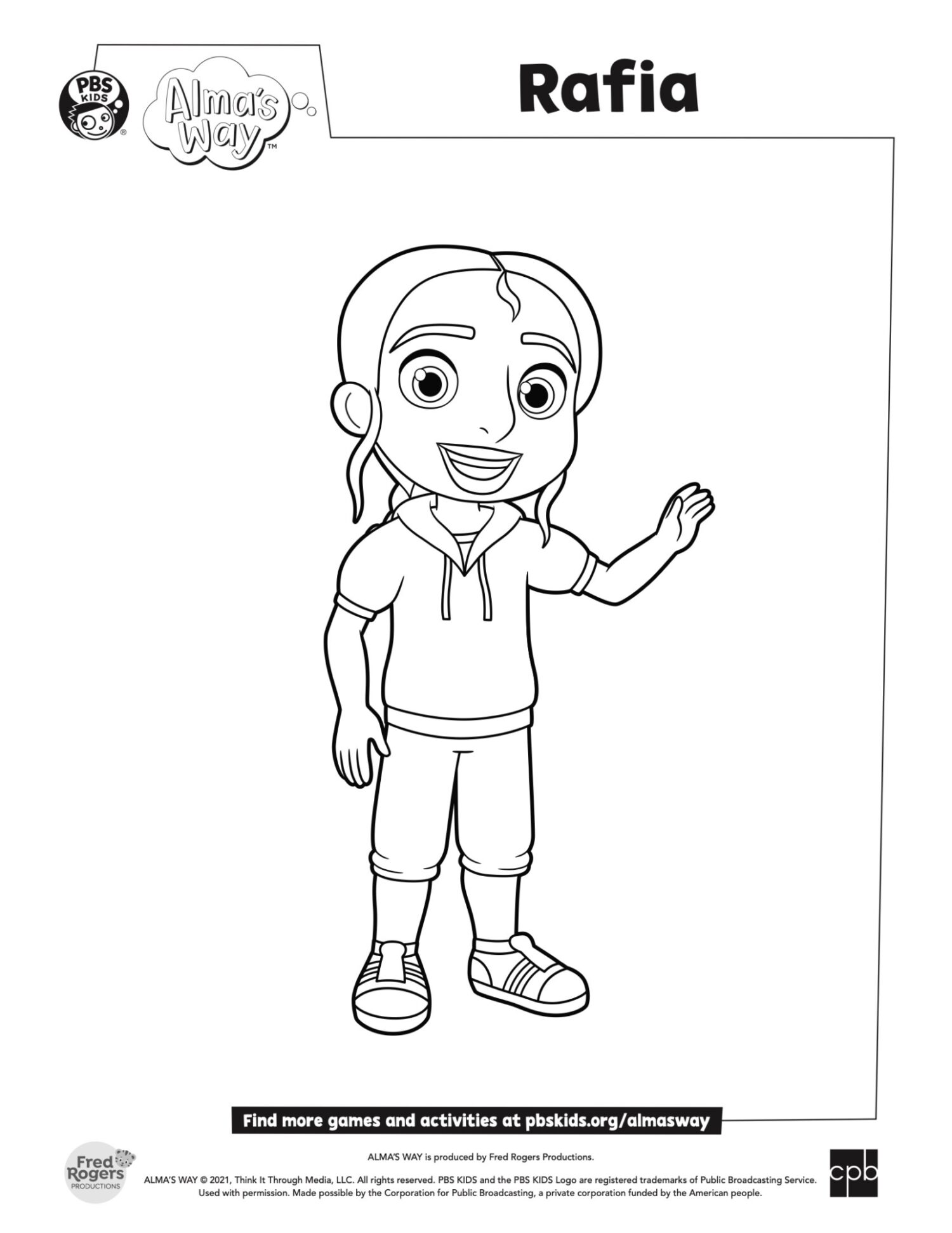 Alma's Way -- Rafia coloring page