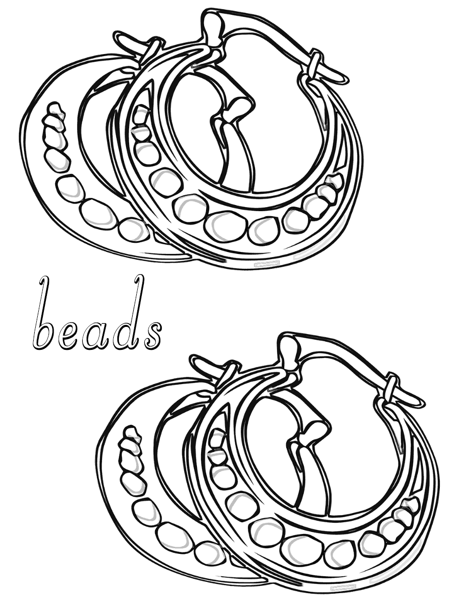 Beads bracelet coloring pages | Coloring pages to download and print