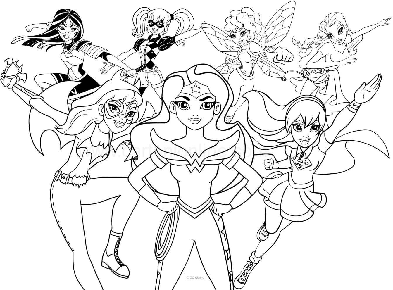 DC Super Hero Girls 2 Coloring Page - Free Printable Coloring Pages for Kids