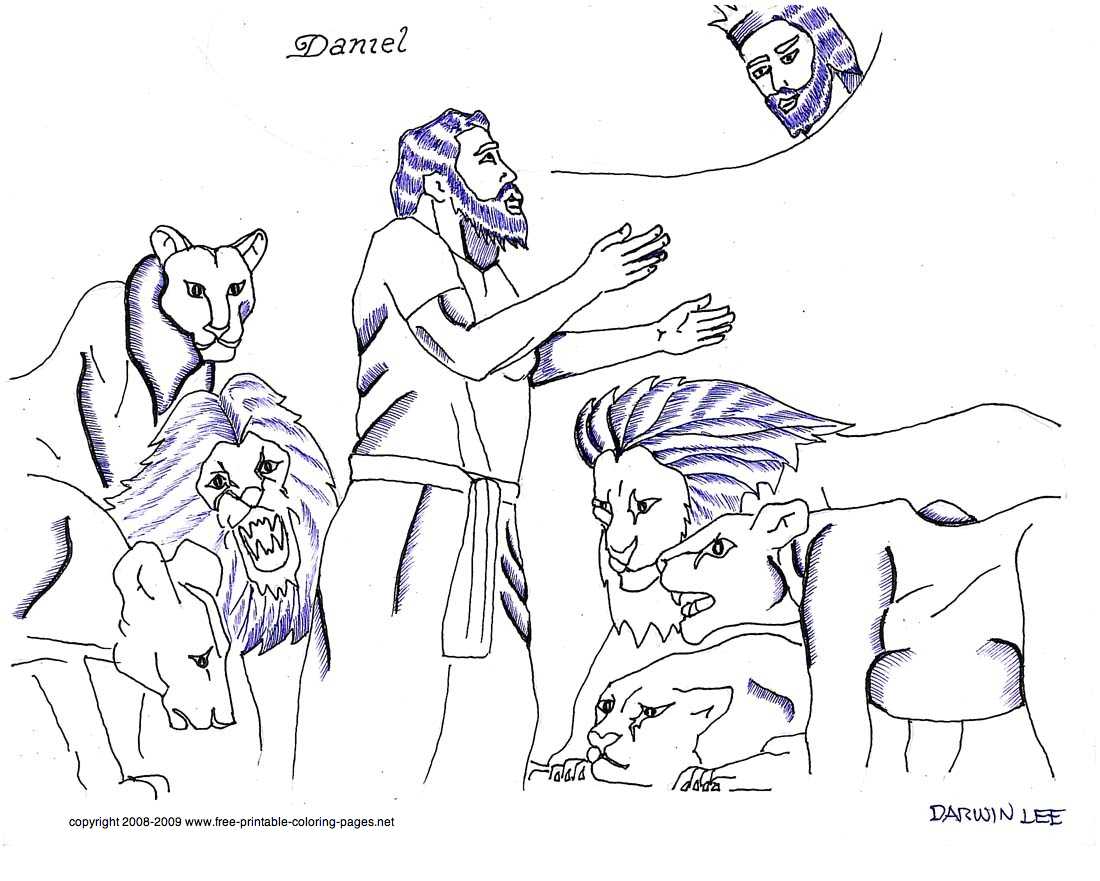 Daniel Lions Den Coloring Pages Preschool - Colorine.net | #2685