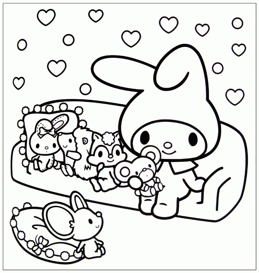 My Melody Coloring - Coloring Pages for Kids and for Adults