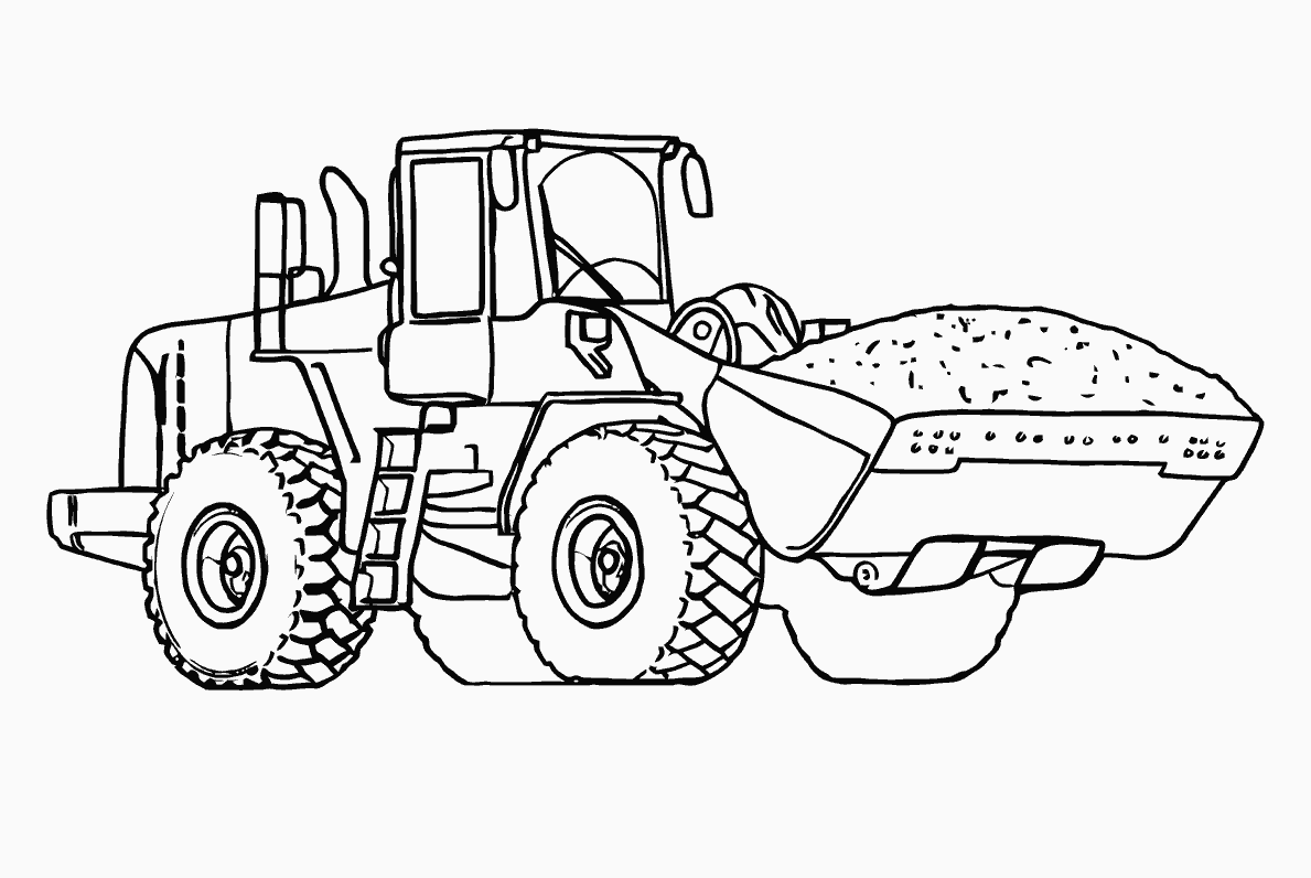 Bulldozer Coloring Book - High Quality Coloring Pages