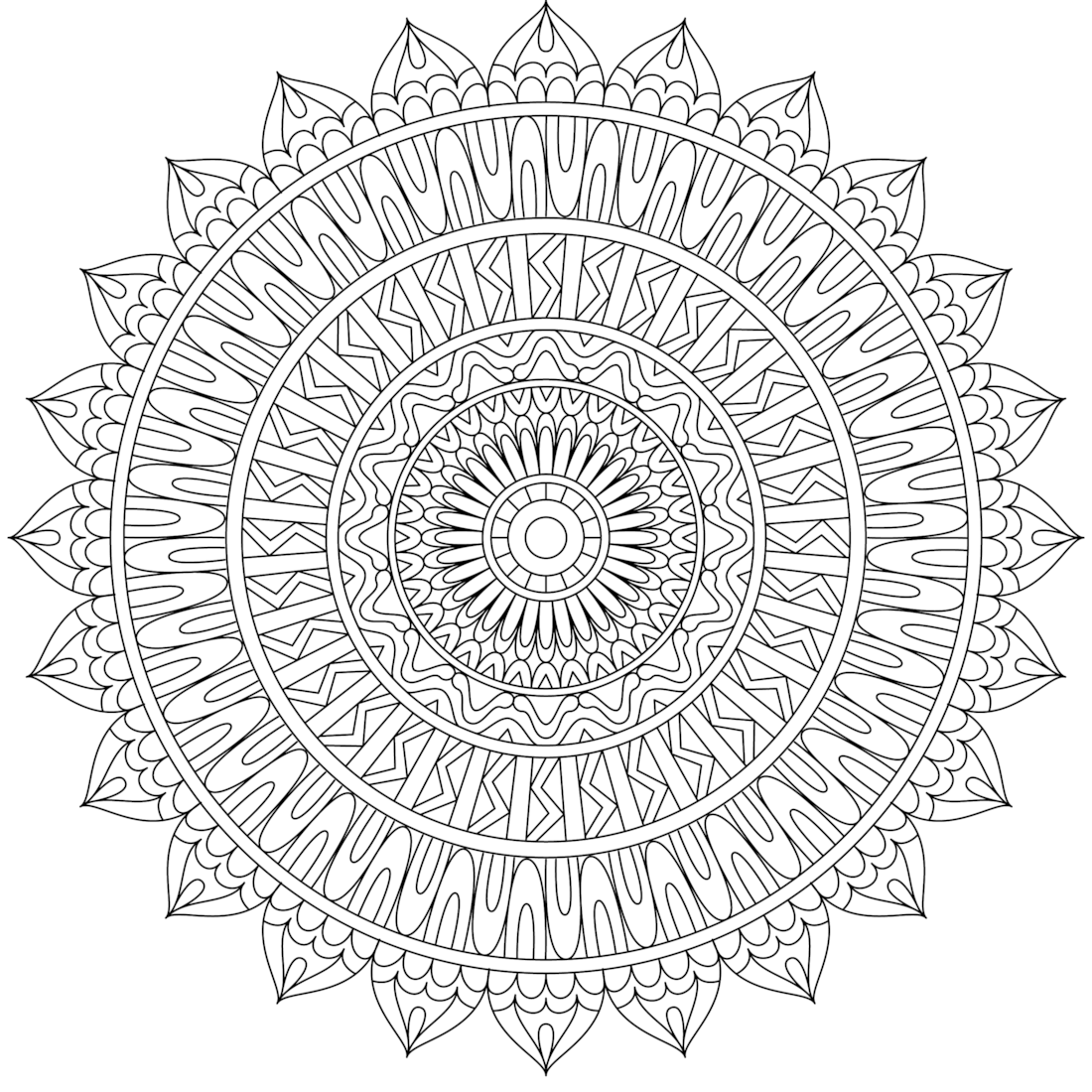 Twisted Straight Coloring Page