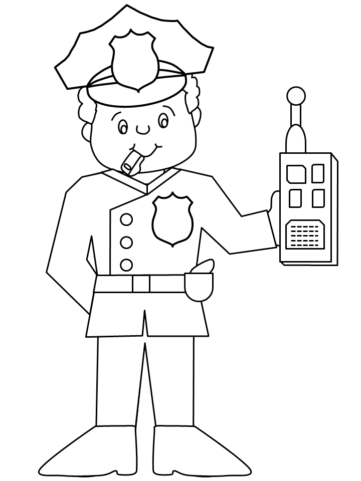 11 Pics of Police Hat Coloring Pages Free Printables - Police Hat ...