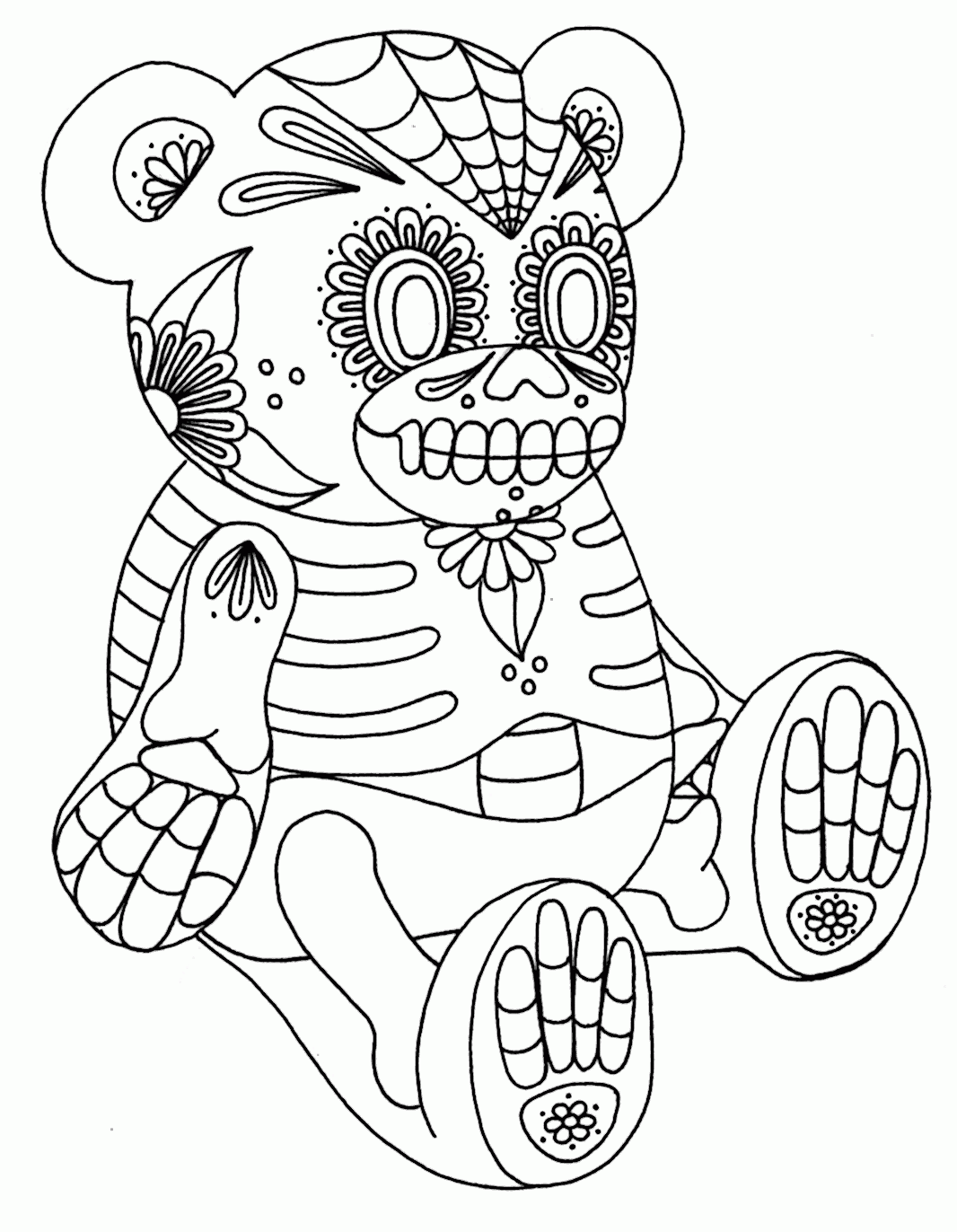13 Pics of Awesome Skull Coloring Pages - Printable Adult Coloring ...