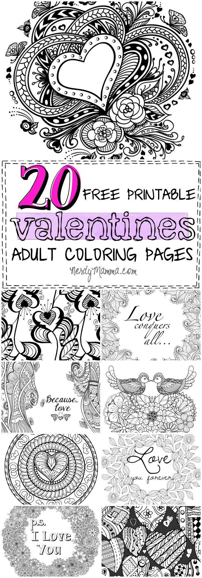 Valentine's Day coloring pages for adults and teens | Top Teachers ...