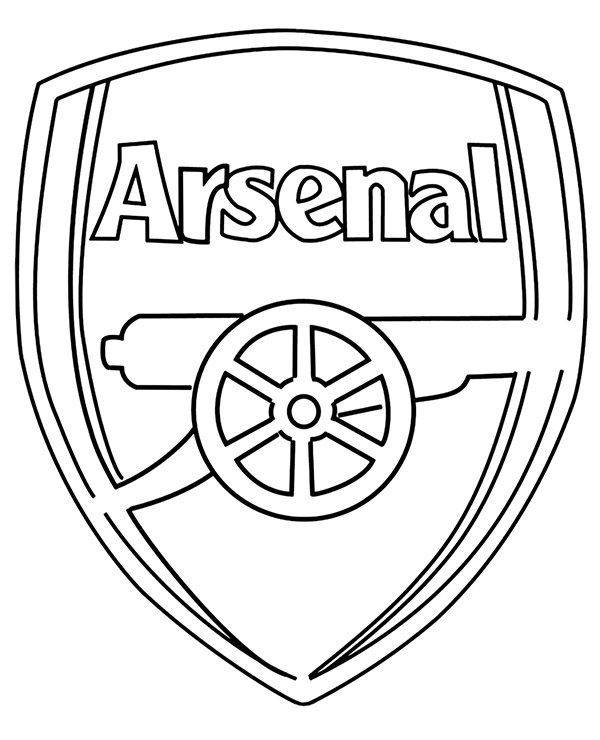 Arsenal London logo coloring page